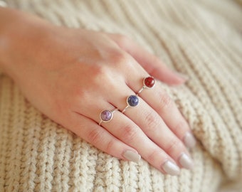 Silver sterling 925 ring with the real dried flowers from Holy Land, Round, Gift for her