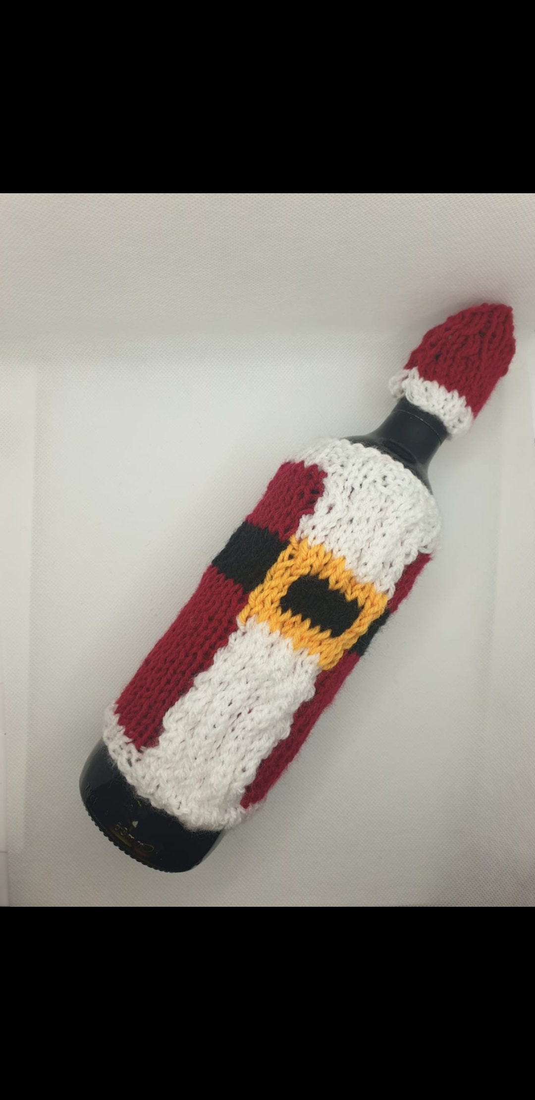 Handcrafted Knitted Santa Wine Bottle Jacket Etsy