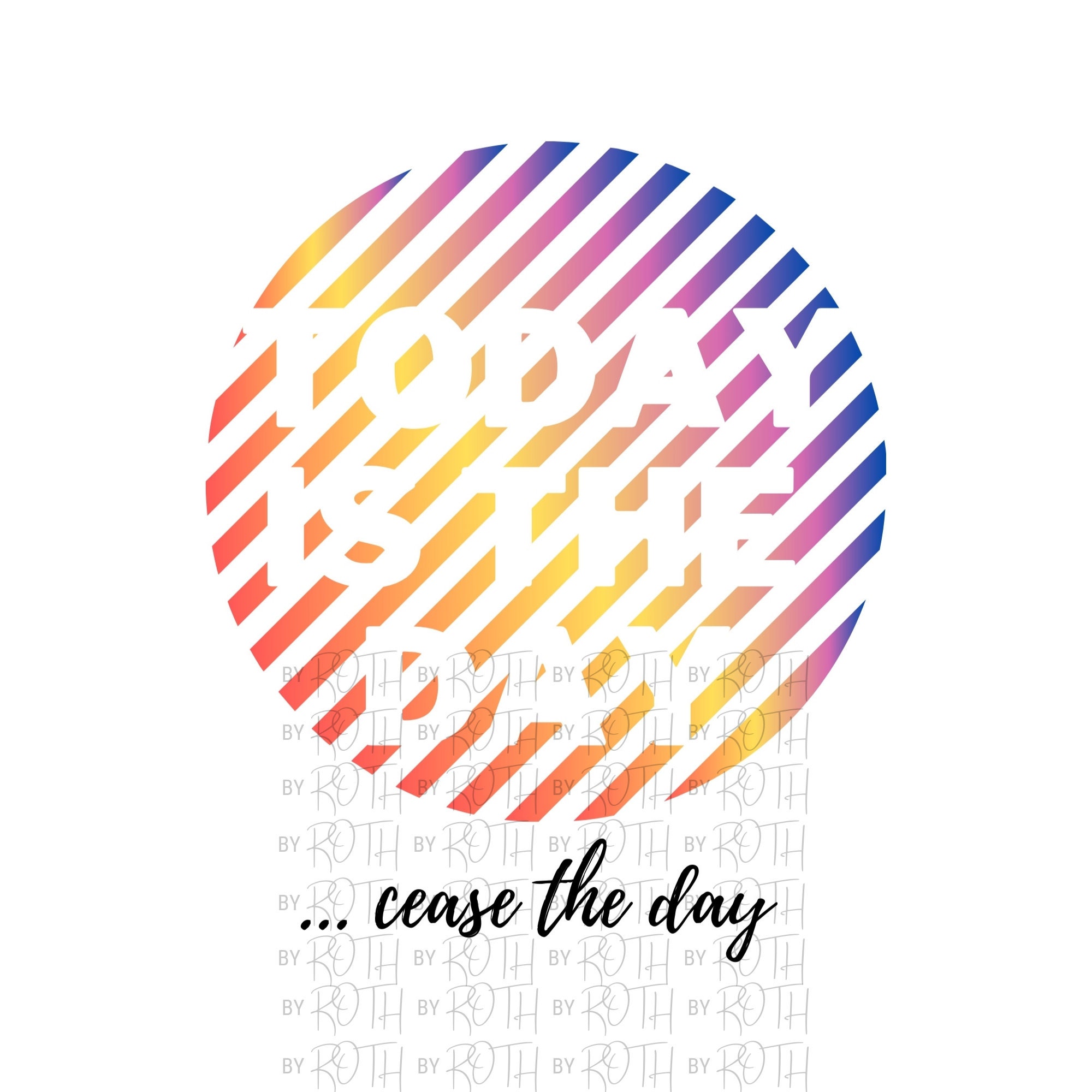 Printable art print Today is the day print A4 printable | Etsy