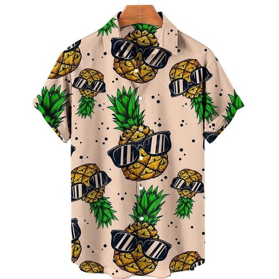 Pineapple Button Down Shirt Etsy
