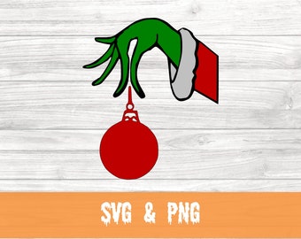 Grinch Hand Svg Etsy