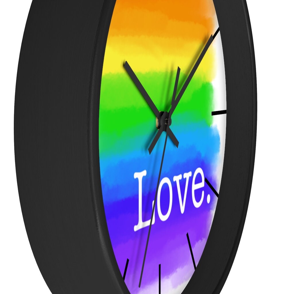 Love Pride Rainbow Wall clock / Gay Pride Clock / LGBTQ Clock Etsy
