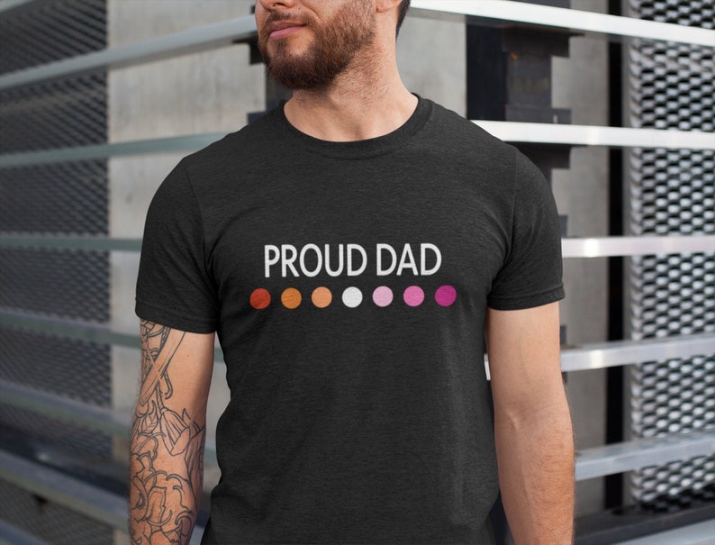 Proud Dad Lesbian Pride Shirt Support Lesbian Daughter Gay Etsy