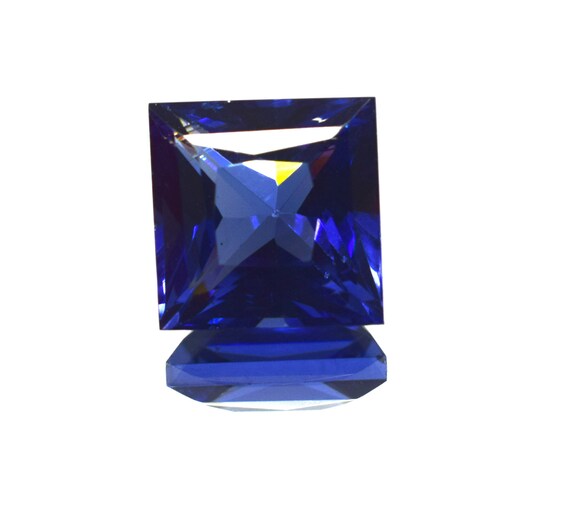 10 CT Princess Cut Natural Tanzanite Certified Loose Gemstone