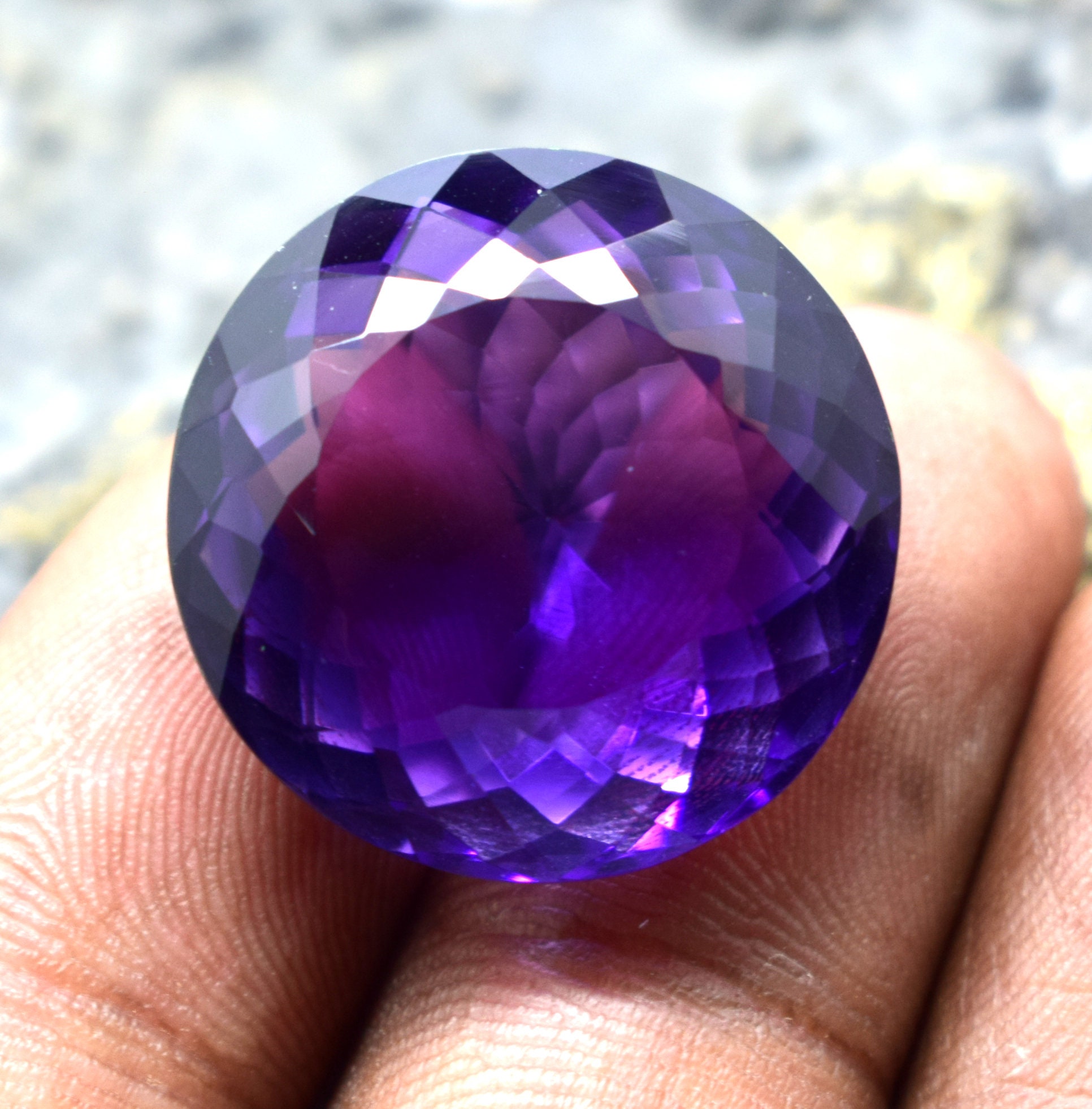 Natural Pupel Amethyst Loose Gemstone Round Shape 33.50 CT - Etsy
