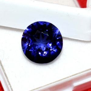 Ring size Natural Tanzanite Loose Gemstone 9.60 Ct Round cut Certified For making Jewelry from Tanzania