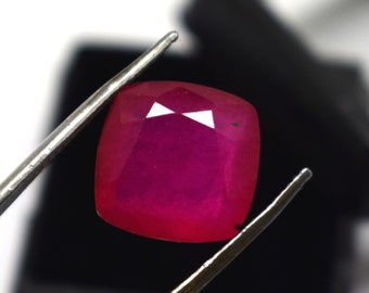 Cushion Cut Bixbite Red beryl Natural Loos gemstone  6.95 Ct Ring Size Certified For Ring , Pendant Offer
