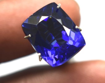 11.50 CT Natural Blue Tanzanite Cushion Shape  Size 13.21 X 10.53 X 7.69 MM Faceted Loose Tanzanite AAA Quality Best Offer Ever