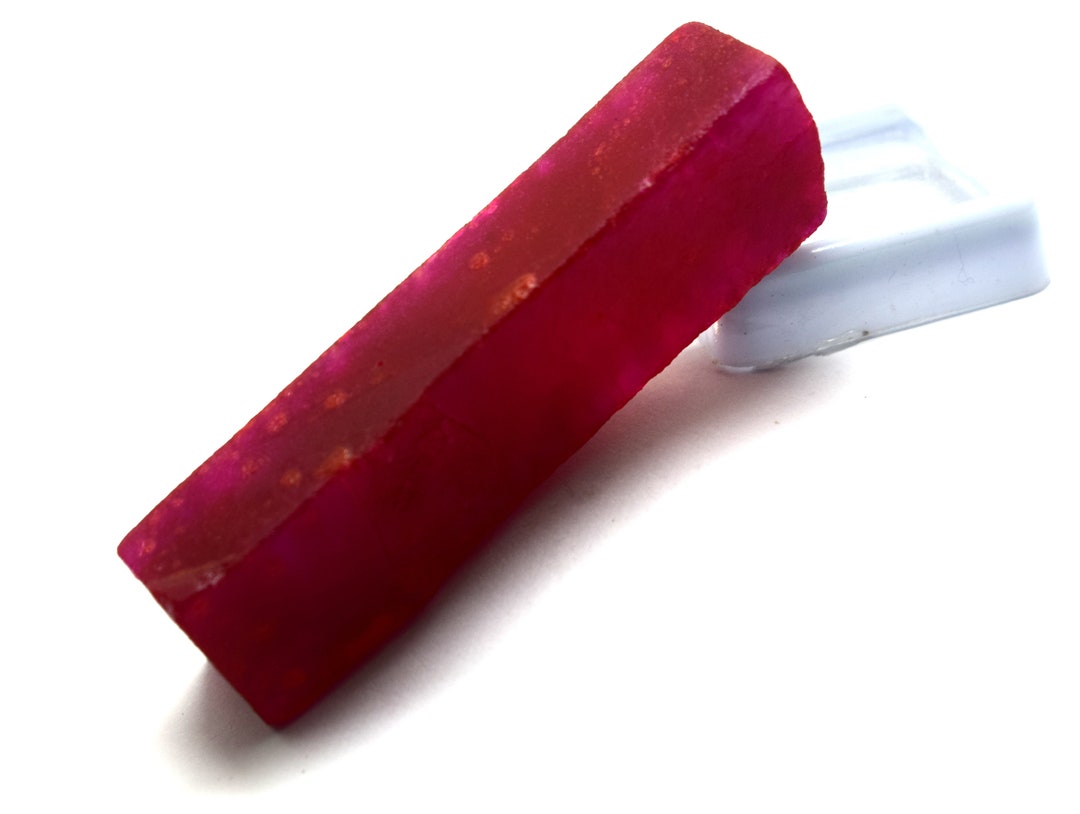 Ruby Stone Stick Red Ruby Natural Earth Mined Uncut Shape Certified African 202 Carat ...