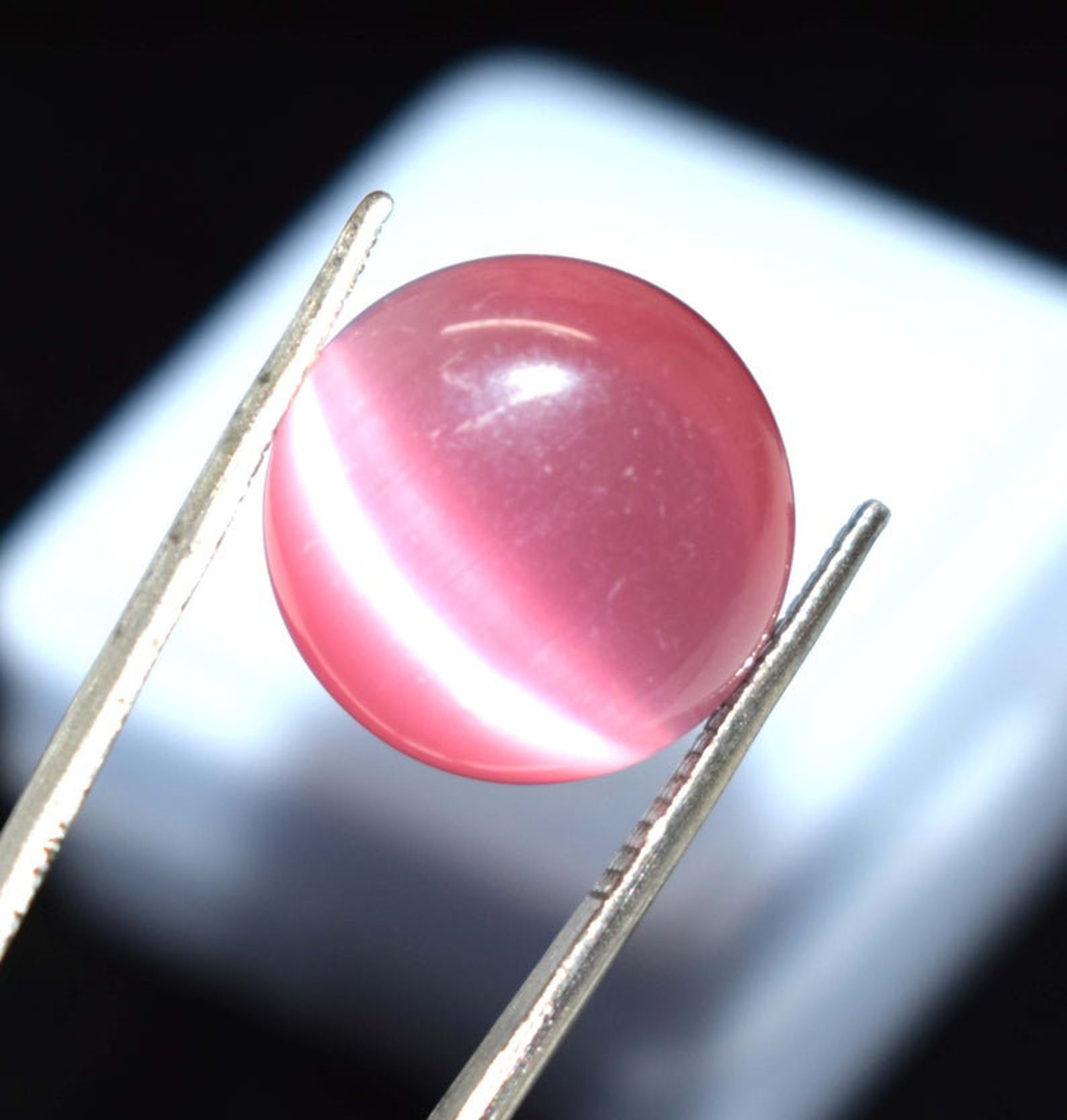 Pink Cat's Eye Chrysoberyl 100 Natural Brazilian Gemstone Etsy