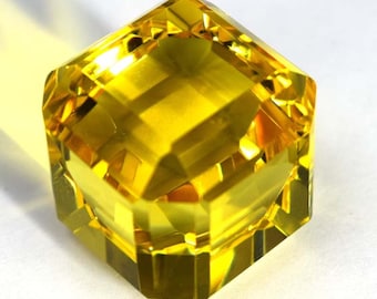 Natural Yellow Topaz 151.15 Ct CUBE Shape Faceted Loupe Clean Size 24 X 24 X 24 MM Making For Jewelry Best Offer Ever