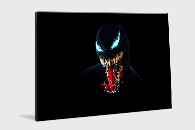 Venom Glass Wall Art Tempered Glass Wall Art Marvel Glass Etsy