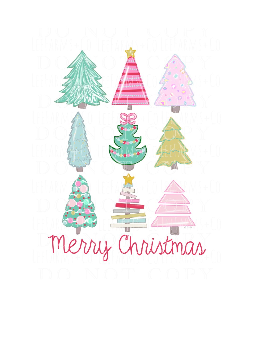 Cute Christmas Tree PNG - Etsy