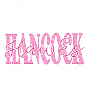 Hancock Hawks Pink PNG