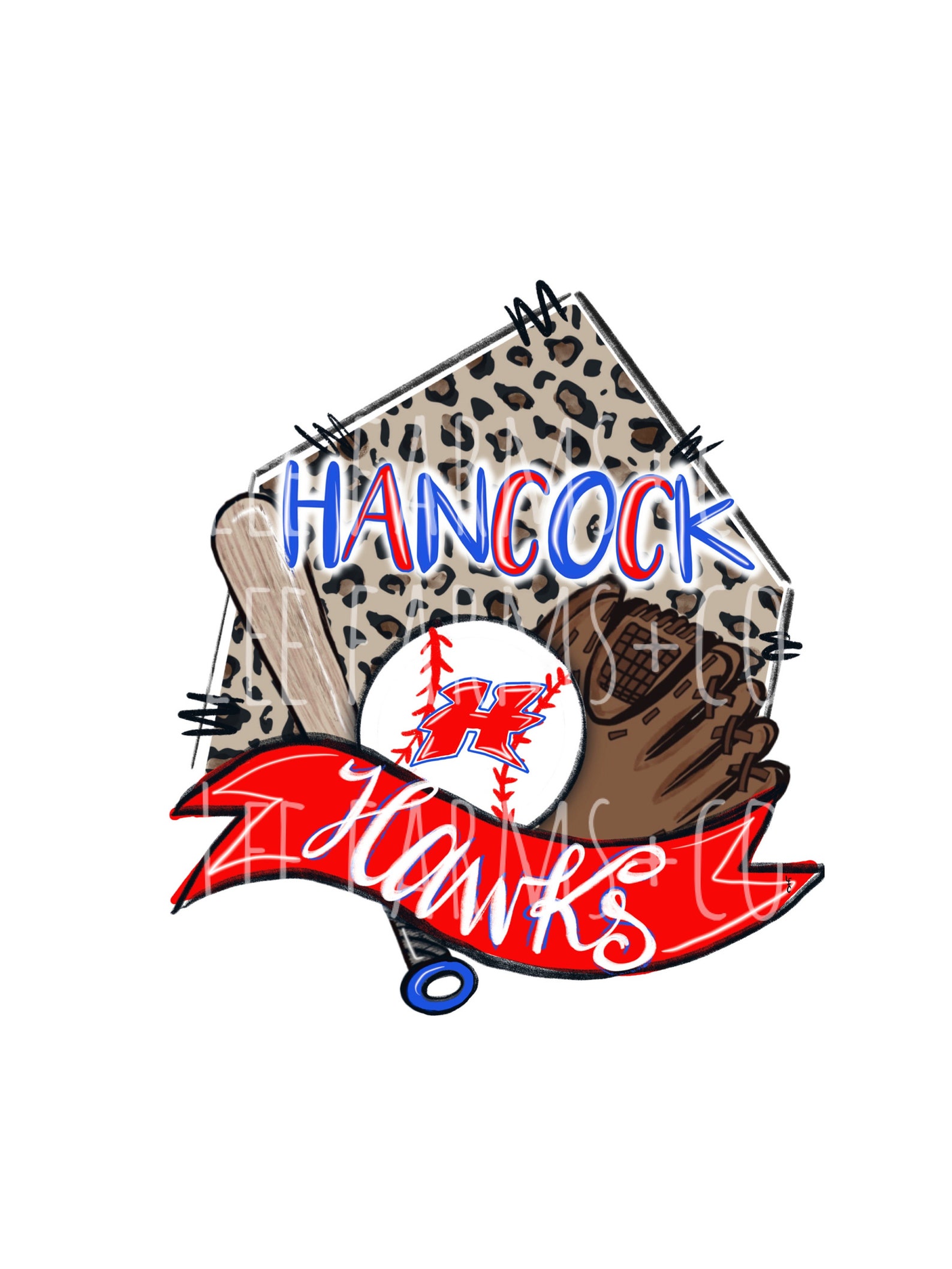 Hancock Hawks Baseball PNG FILE Etsy