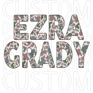 CUSTOM Camo Personalized Name PNG