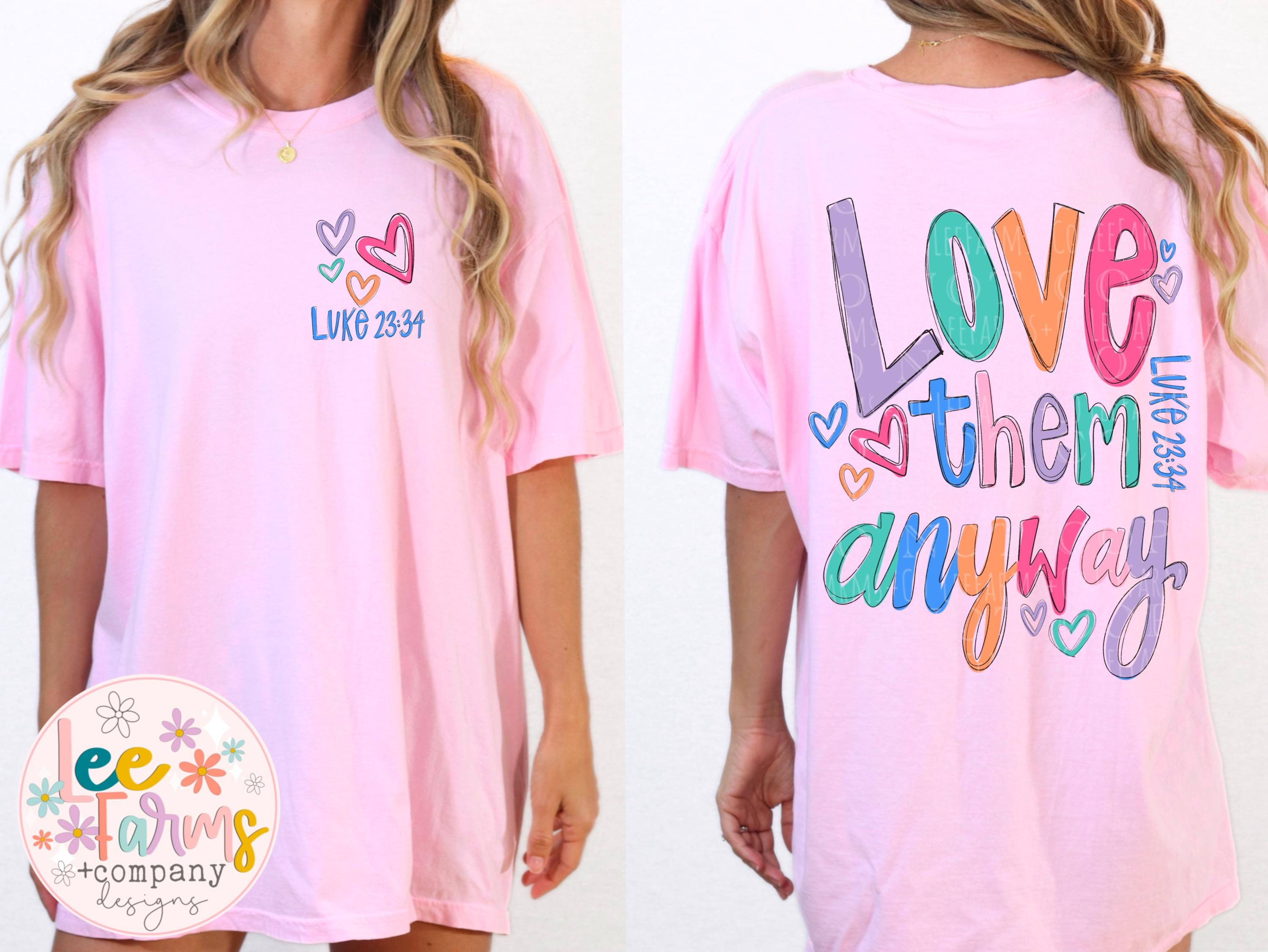 Cute Trendy Hand Drawn Love Them Anyway Png