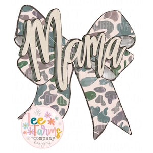 Trending Coquette Camo Bow Mama PNG