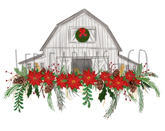 PNG FILE Christmas Barn