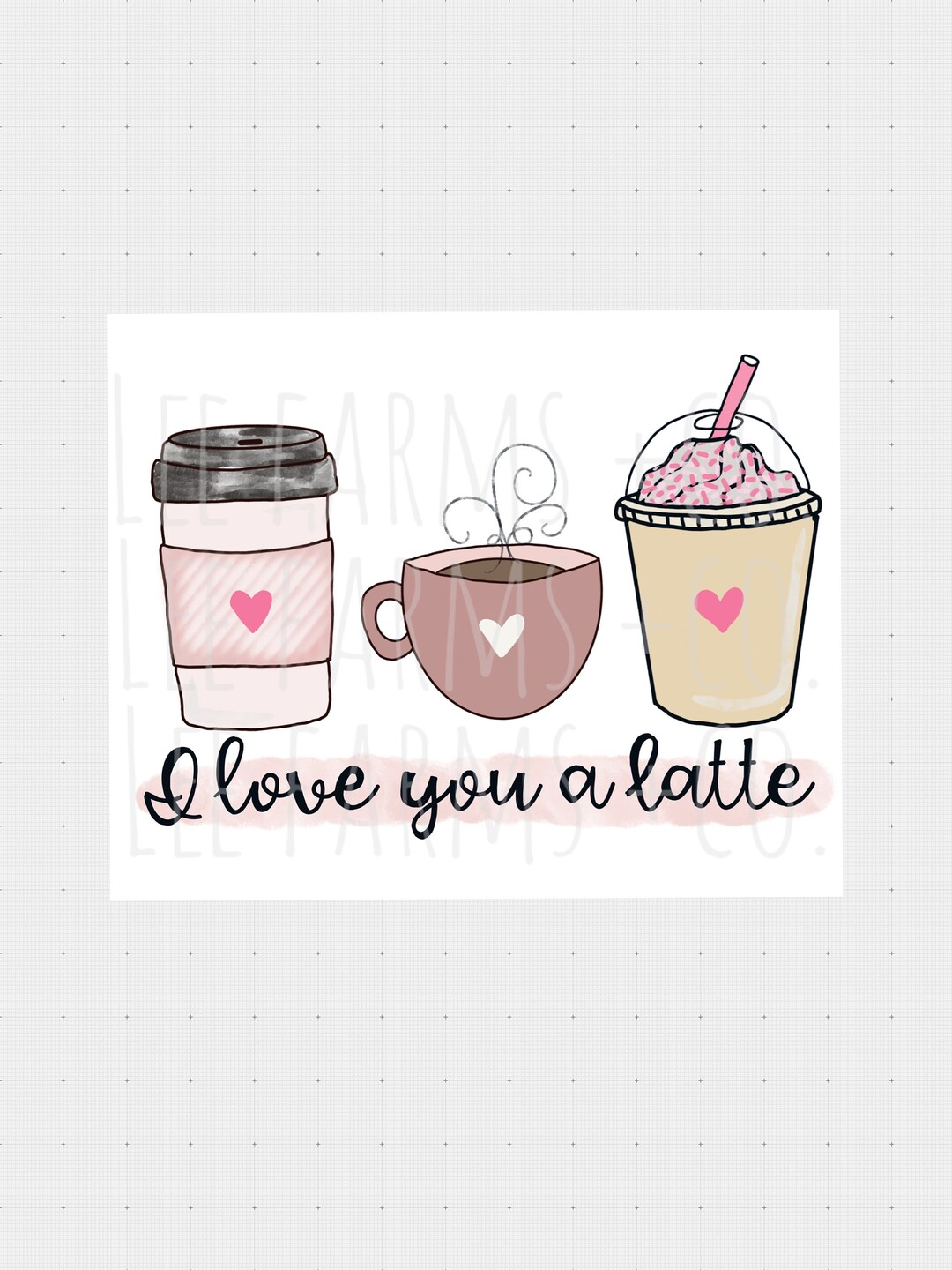 I Love You a LATTE - Etsy