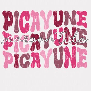 Retro Picayune Maroon Tide PNG