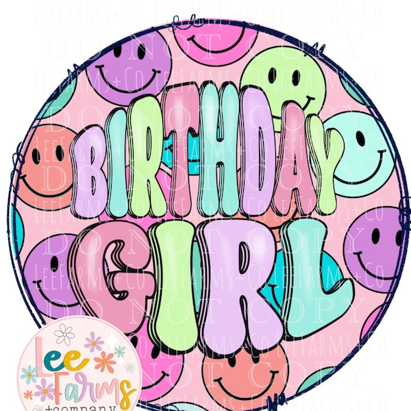 Menina sorridente de aniversário png