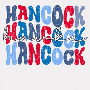 Retro Hancock Hawks PNG