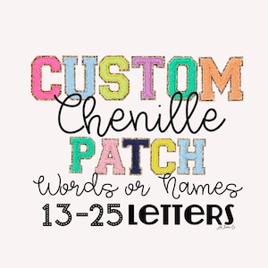 Digital Custom Chenille Patch Phrases PNG