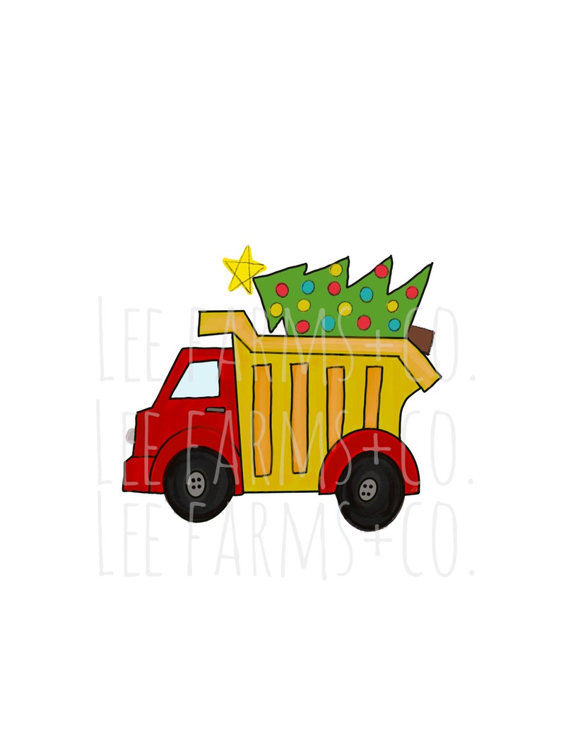 Christmas Tree Dump Truck Etsy
