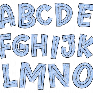 Blue Devils Alphabet Letters PNG - Etsy
