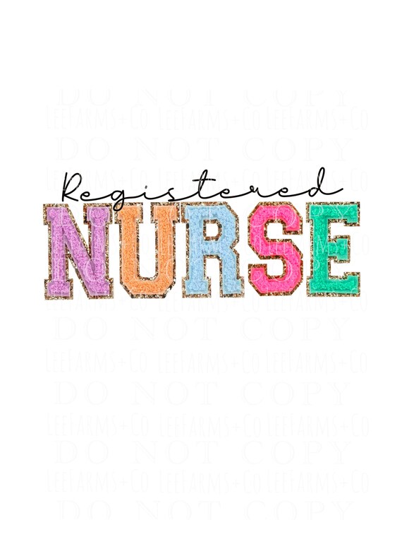 Nurse Faux Chenille Patch png