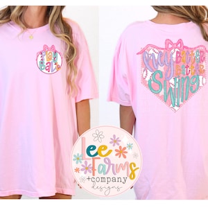 Baseball Softball Coquette PNG: Trendy Front Back Design (Digital Download)