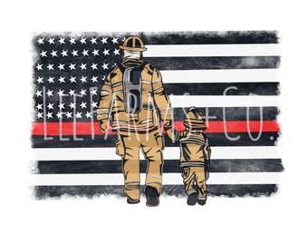 Firefighter and Son