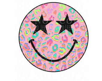 Chromatic cheetah Smiley PNG
