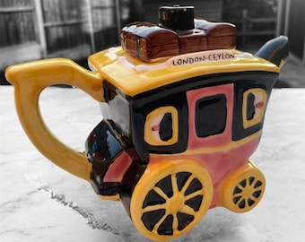 Danbury Mint Pots of Fun Whimsical Tetera COACH & POUR Londres Ceilán