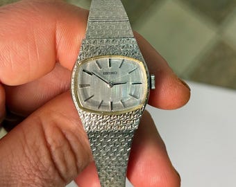 1970年代のヴィンテージ セイコー レディース 機械式腕時計 17石
