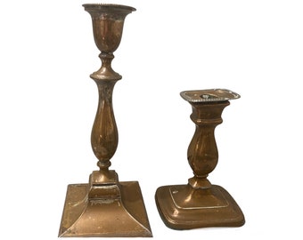 Vintage Couple Brass Candle Holders , Candlestick Holders , Christmas Gifts , Vintage Candlestick Hodlers, Mother&#39;s Day Gifts