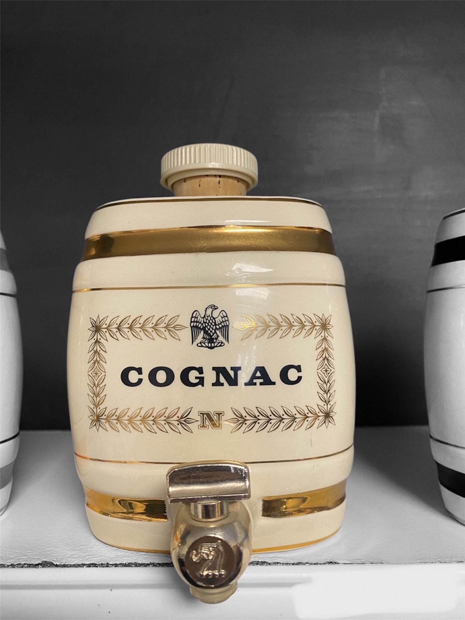 Set of Decanters Gin Rum Cognag and Port Barrel Etsy UK