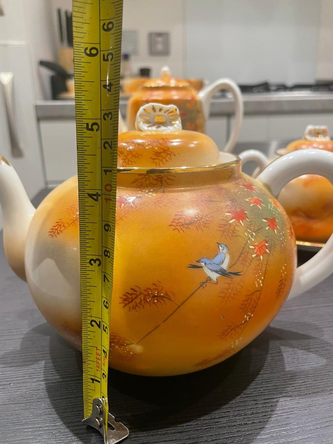 Vintage Large Japanese Lithophane Tea Set Teapot Sets , Teapot