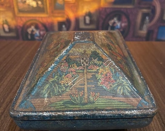 Antique Rowntree York Biscuit Tin - Confectionery Tin - Kitchenalia - Home Decor, Vintage Biscuit Tin, Collectible Tin, Christmas Gifts
