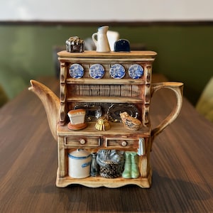 Vintage Novelty Swineside Ceramic Welsh Dresser Teapot, Large Vintage Teapot,Mother's Day Gift, Collectible Teapots,