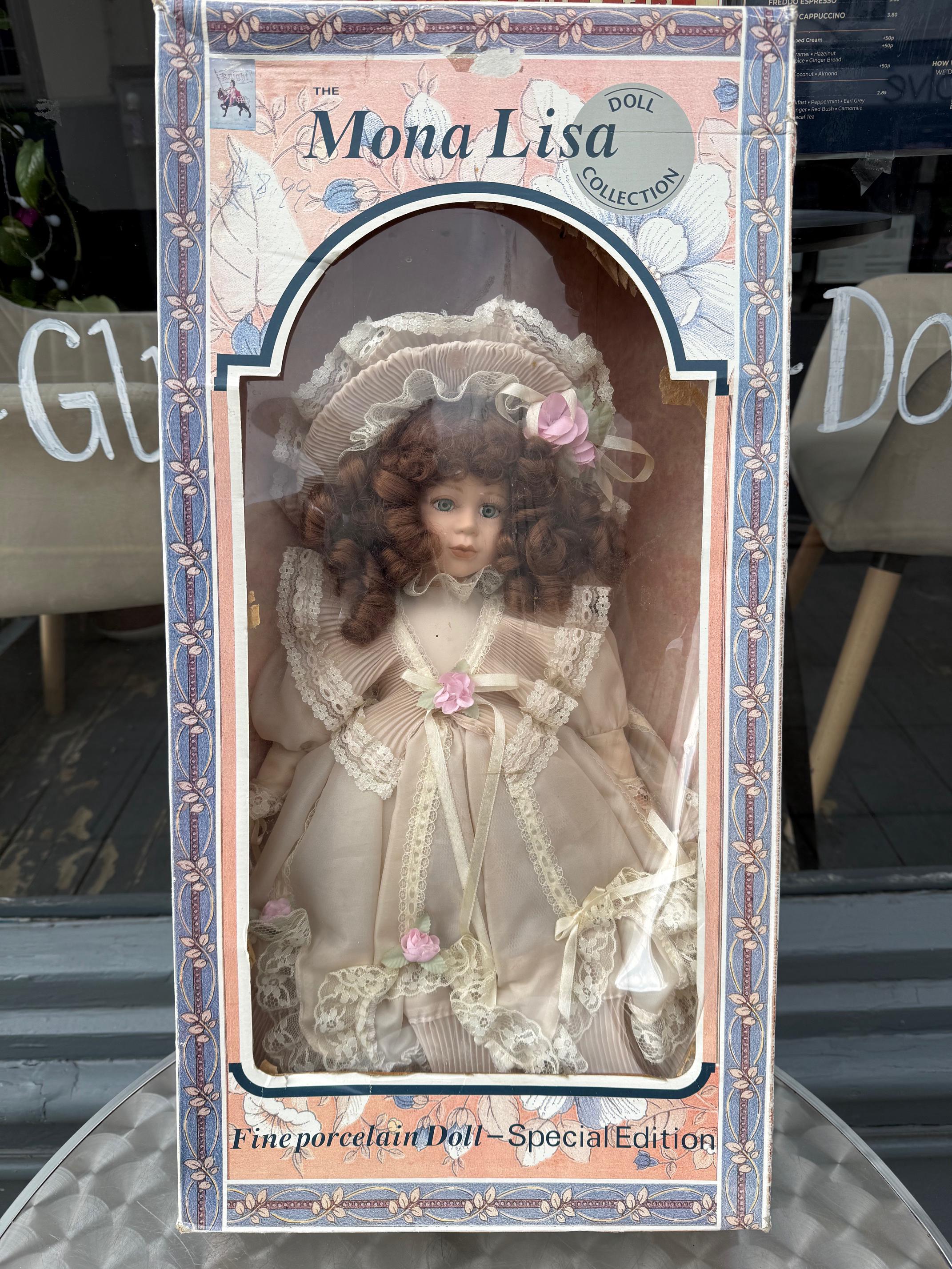Vintage Mono Lisa Special Edition Porcelain Doll, Collectible