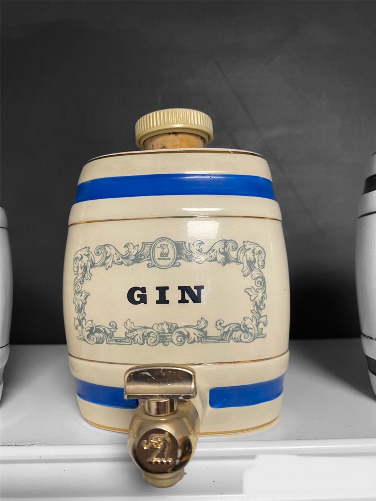 Set of Decanters Gin Rum Cognag and Port Barrel Etsy UK