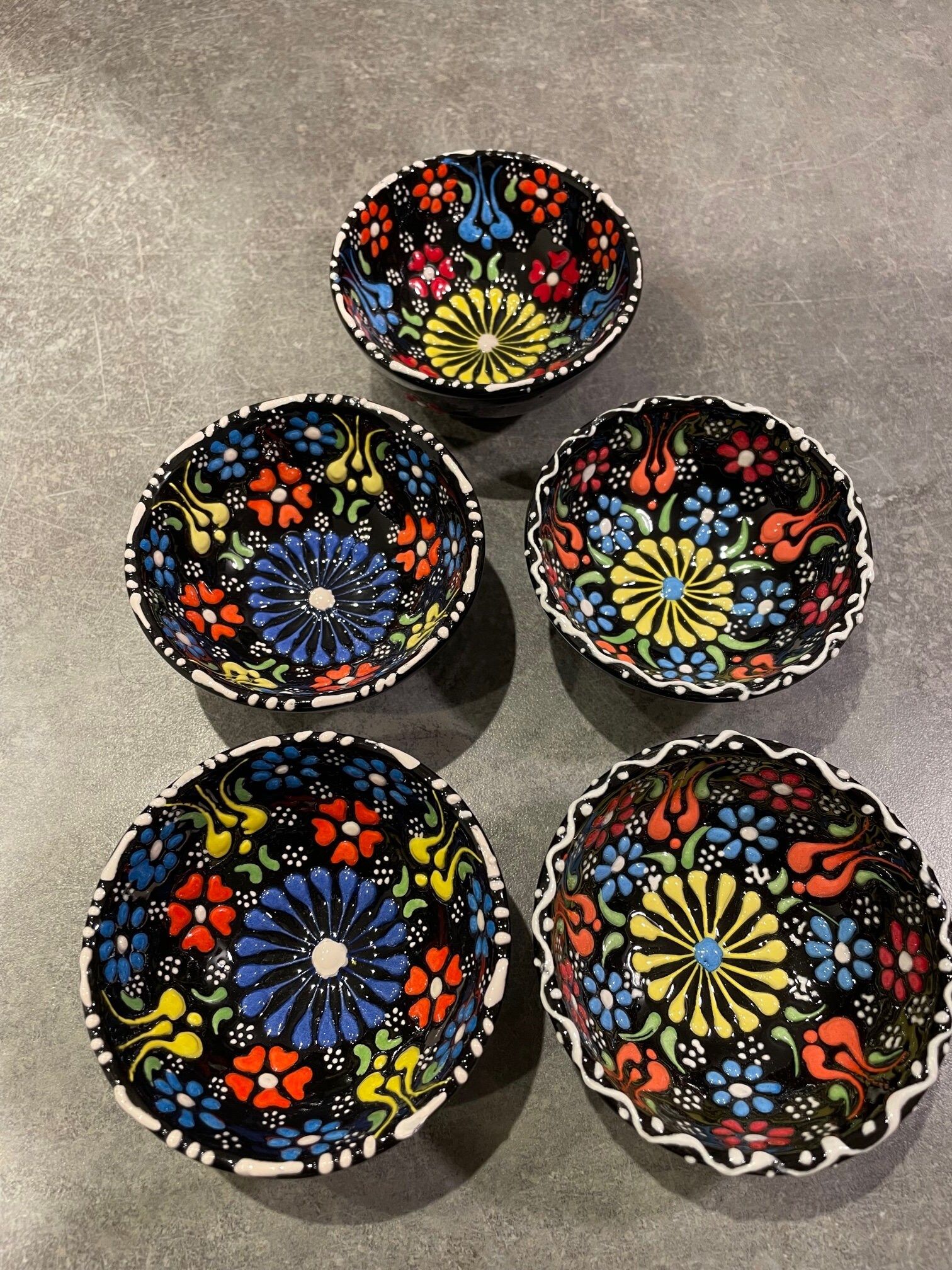 kalich polish pottery 5 inch bowl 13 beehives - Polish
