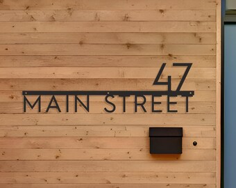 Large House Number Sign  Metal Address Number Modern House Number for Outdoor Water Proof