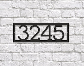 Large house numbers horizontal address plaque