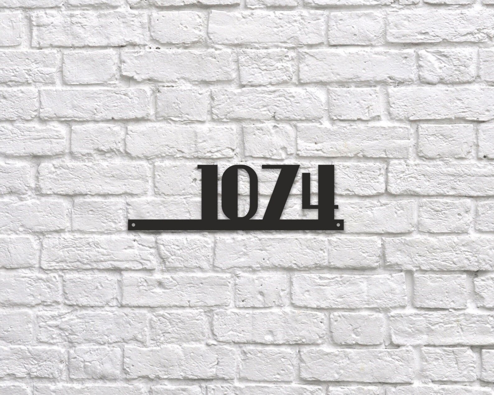 Large House Numbers Horizontal Modern House Number Sign Etsy