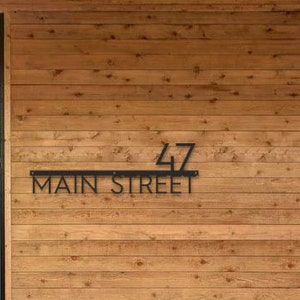 Large house numbers Metal address sign for outdoor Modern address plaque Custom metal sign  Personalized house number
