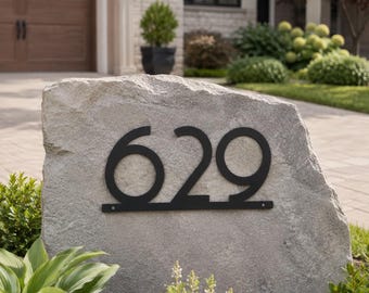 Custom Metal House Numbers for Boulder, Laser-Cut Steel Address Plaque