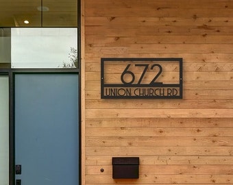 House Number Address Sign Rectangle Plaque